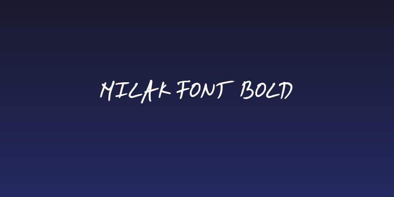 Milak Font Bold Social Header
