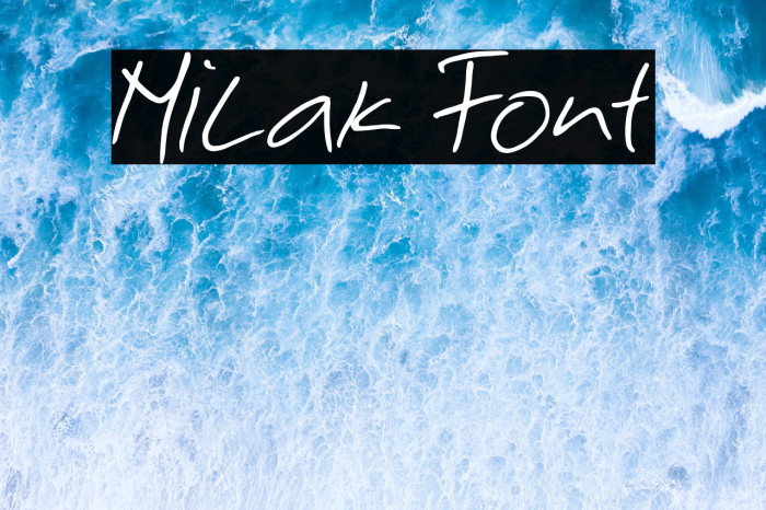 Milak Font Example 1