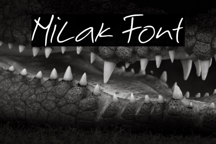 Milak Font Example 3