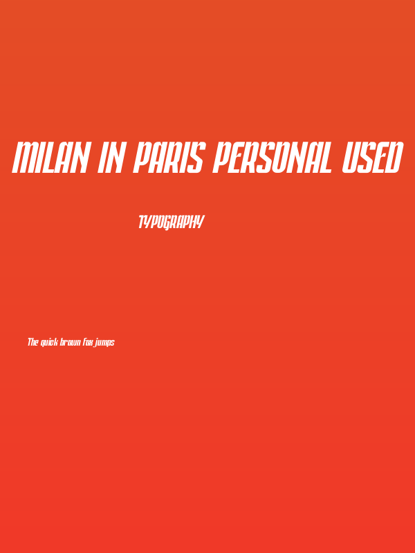 Milan In Paris Personal Used Poster