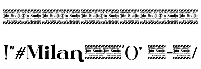 Milan Personal Use Font OTHER CHARS