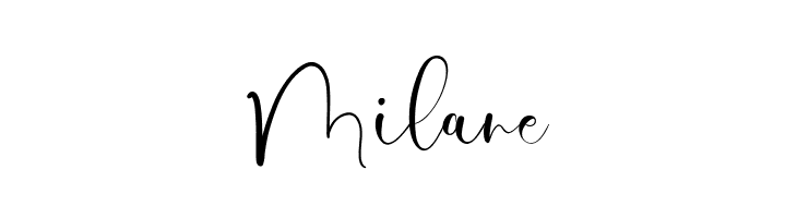 Milane  Frei Schriftart Herunterladen