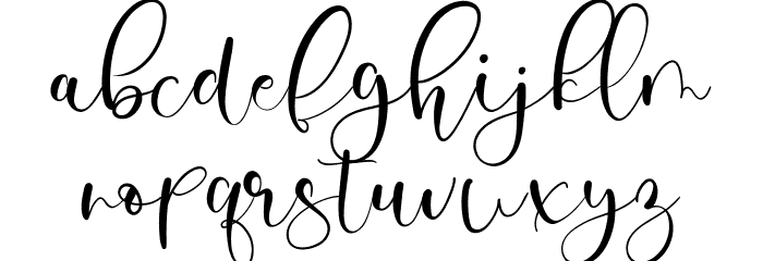 Milane Font LOWERCASE