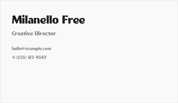 Milanello Free Business Card