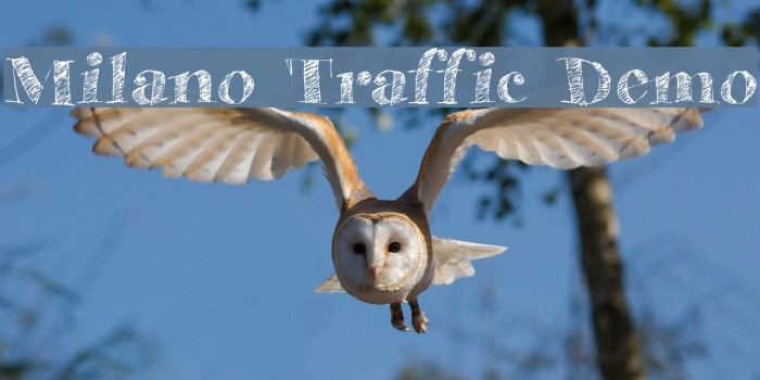 Milano Traffic Demo Font examples