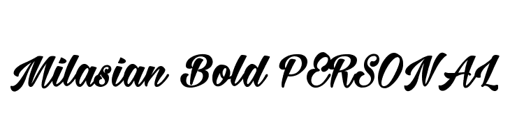 Milasian Bold PERSONAL  font caratteri gratis