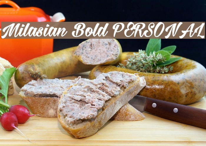 Milasian Bold PERSONAL Font examples