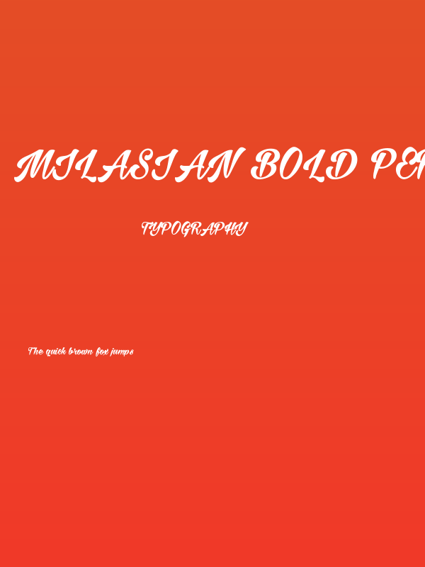 Milasian Bold PERSONAL Poster