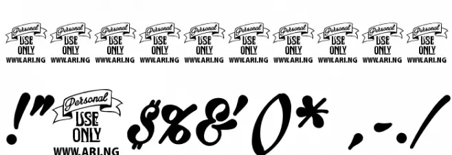 Milasian Circa Bold PERSONAL Font OTHER CHARS