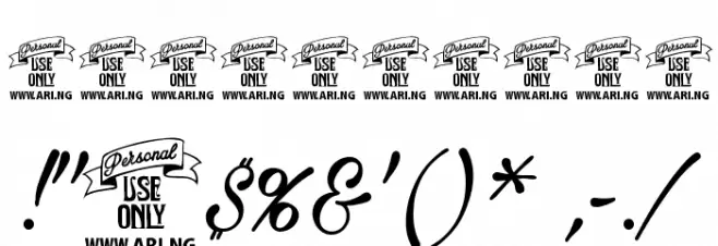 Milasian Circa PERSONAL Font OTHER CHARS