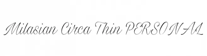 Milasian Circa Thin PERSONAL  フリーフォントのダウンロード