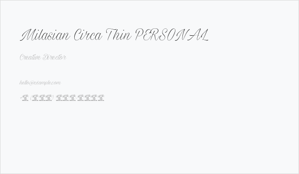 Milasian Circa Thin PERSONAL Business Card