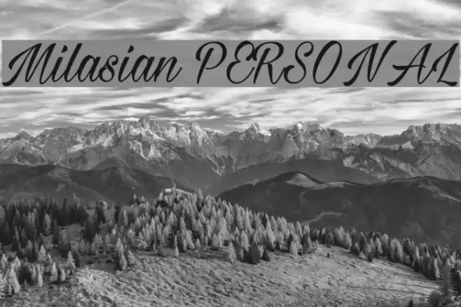 Milasian PERSONAL Font examples