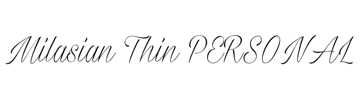 Milasian Thin PERSONAL Font