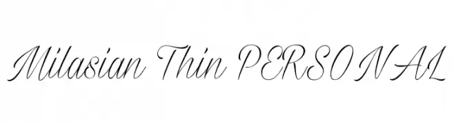 Milasian Thin PERSONAL  フリーフォントのダウンロード