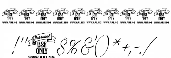 Milasian Thin PERSONAL Font OTHER CHARS