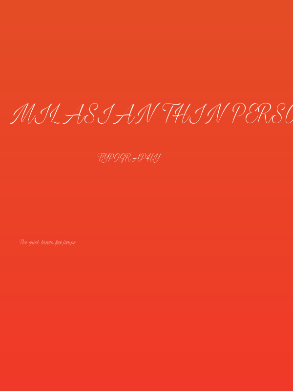 Milasian Thin PERSONAL Poster