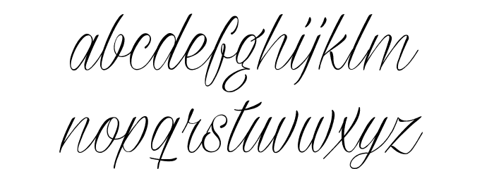 Milasian Thin PERSONAL Font LOWERCASE