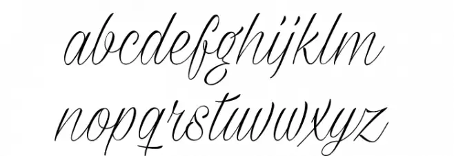 Milasian Thin PERSONAL फ़ॉन्ट लोअरकेस