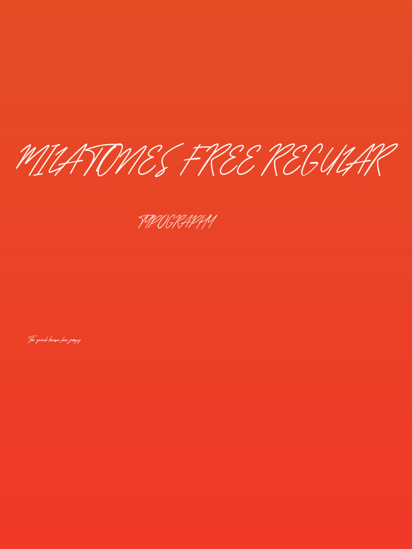 Milatones Free Regular Poster