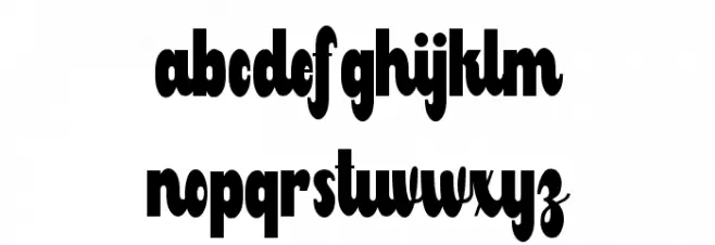 Milbong Schriftart Kleinbuchstaben