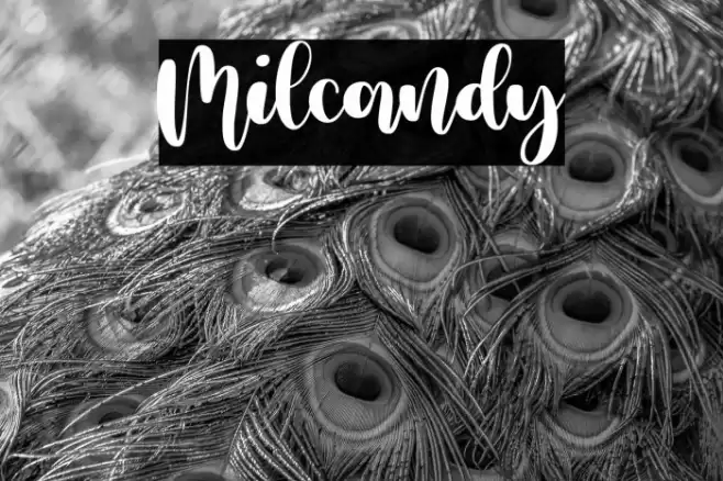 Milcandy Font examples