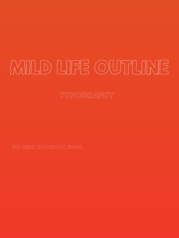 Mild Life Outline Poster