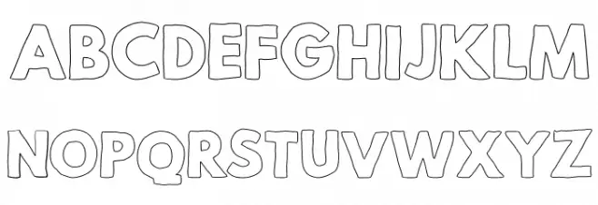 Mild Life Outline Font LOWERCASE