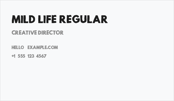 Mild Life Regular Business Card