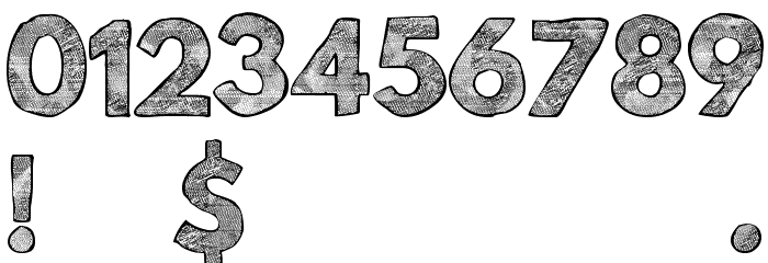 Mild Life Textured Font OTHER CHARS