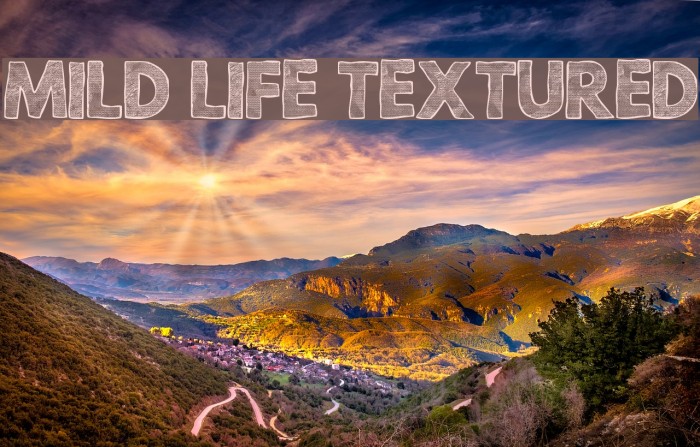 Mild Life Textured Font examples