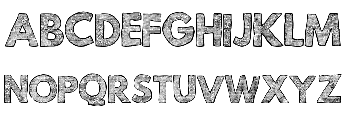 Mild Life Textured Font LOWERCASE