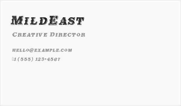 MildEast Business Card