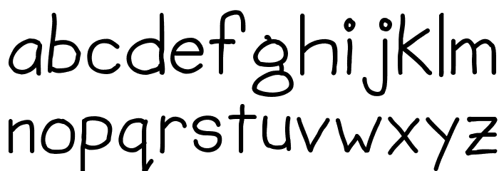 MildHandJive Font LOWERCASE