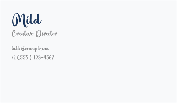 Mild Business Card