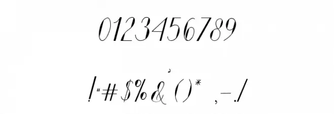 MildistanceDEMO Font OTHER CHARS