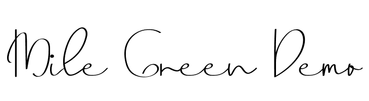 Mile Green Demo  font caratteri gratis