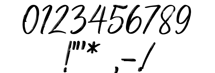 Milea Demo Regular Font OTHER CHARS