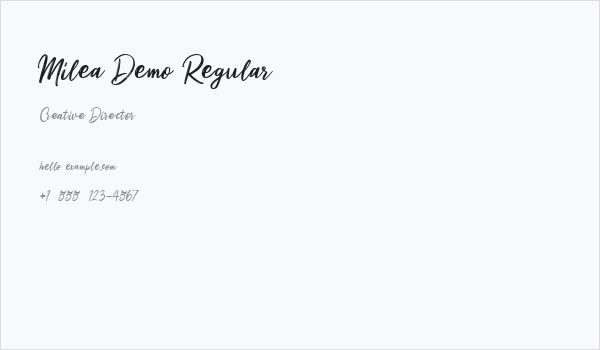 Milea Demo Regular Business Card
