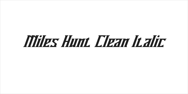 Miles Hunt Clean Italic Logo