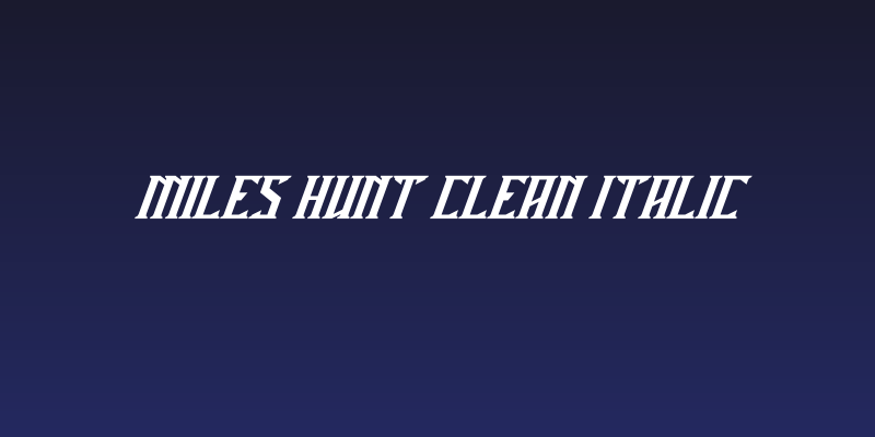 Miles Hunt Clean Italic Social Header
