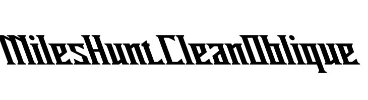 Miles Hunt Clean Oblique  Free Fonts Download