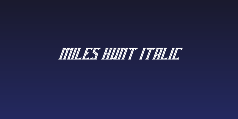 Miles Hunt Italic Social Header