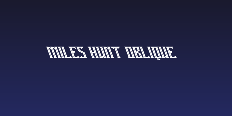 Miles Hunt Oblique Social Header