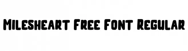 Milesheart Free Font Regular  नि: शुल्क फ़ॉन्ट्स डाउनलोड