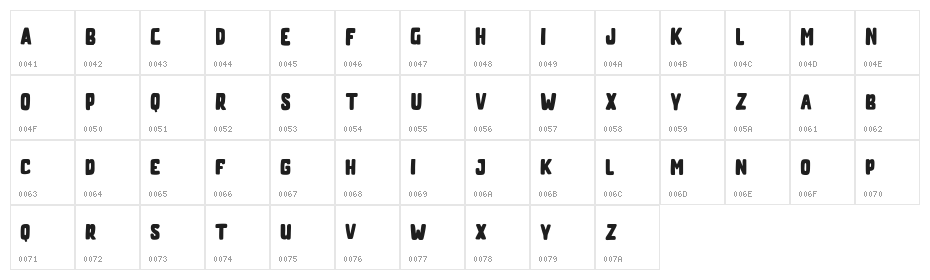 Milesheart Free Font Regular Character Map