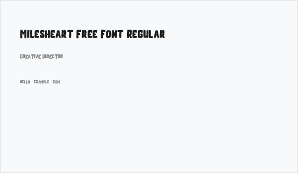 Milesheart Free Font Regular Business Card