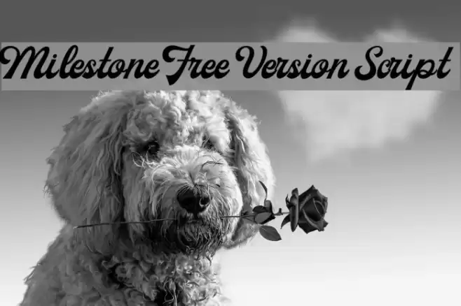 Milestone Free Version Script Font examples
