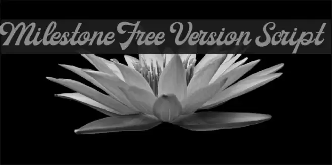 Milestone Free Version Script Font examples