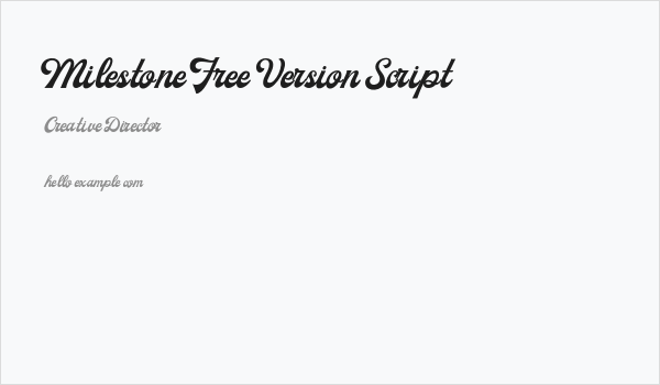 Milestone Free Version Script Business Card